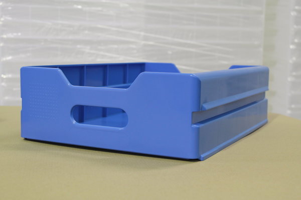 Schublade Atlas Ordnungsbox stapelbar Blau Blue Drawer Cajón Azul Tiroir Lade