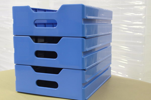 Schublade Atlas Ordnungsbox stapelbar Blau Blue Drawer Cajón Azul Tiroir Lade